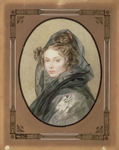 Alexandra Grigorievna Muravyova（1804-32）的肖像，1825年（见74426） 作者 彼得·费奥多罗维奇·索科洛夫